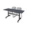 Kobe FlipTop Table, 60" W, 29" H, Laminate Top, Gray MKFT6024GY44GY - alternate 1
